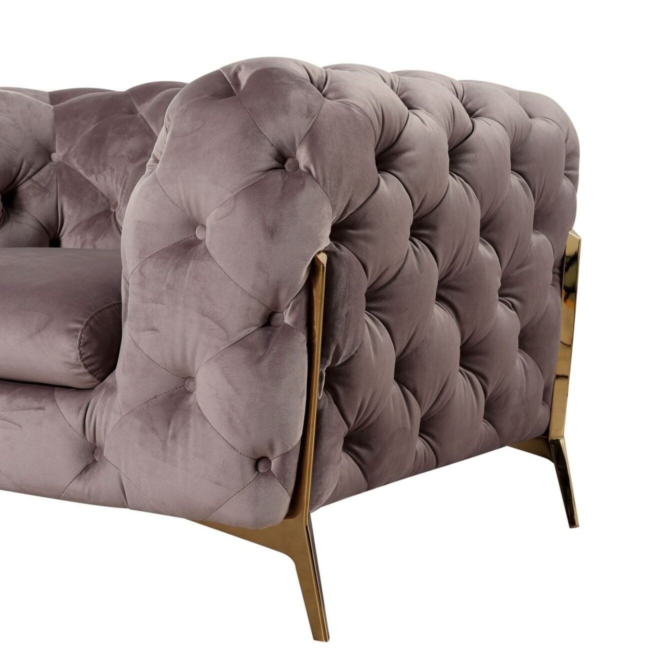 Divani Casa Sheila - Transitional Silver Fabric Loveseat - Image 2