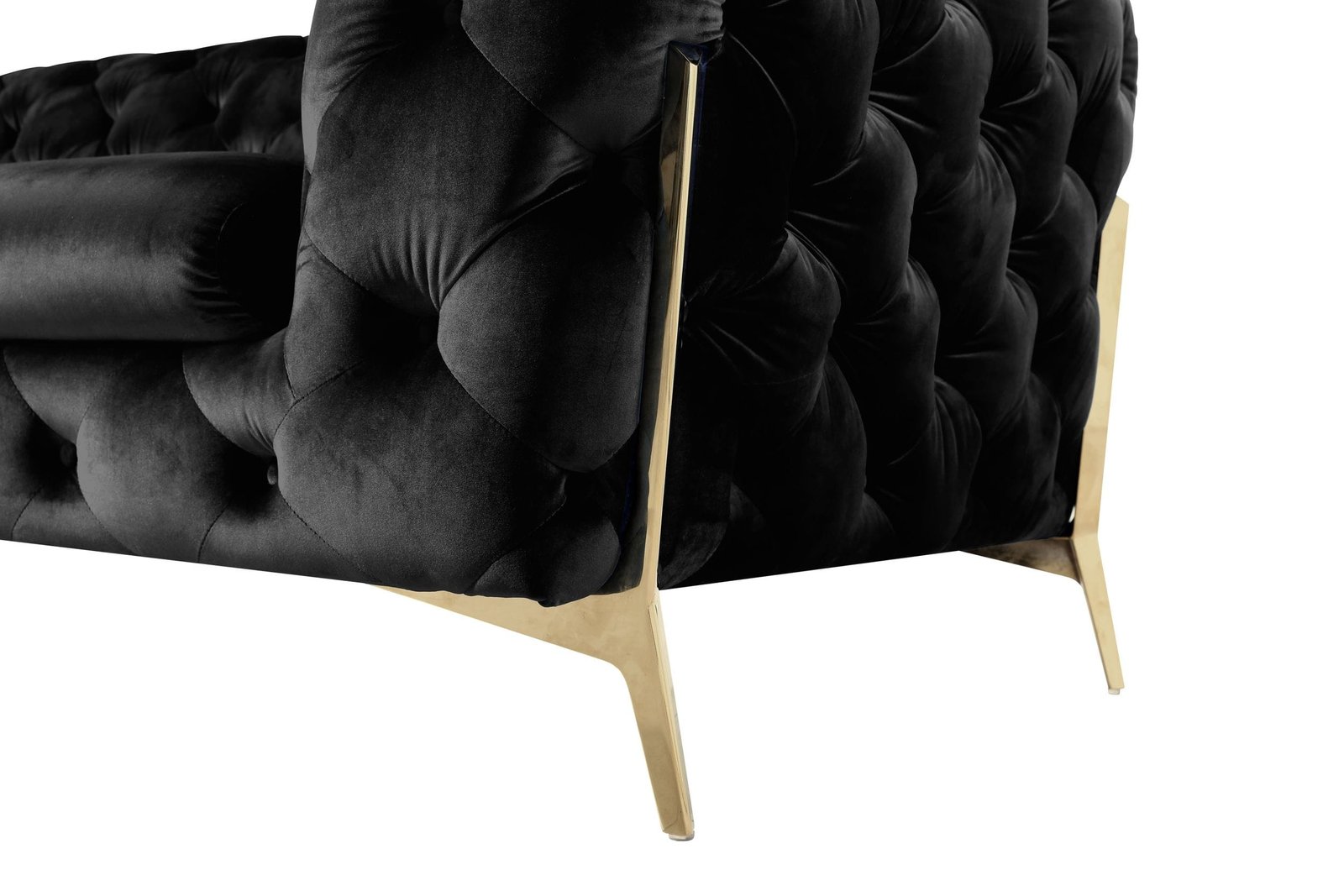 Divani Casa Sheila - Transitional Black Fabric Sofa - Image 2