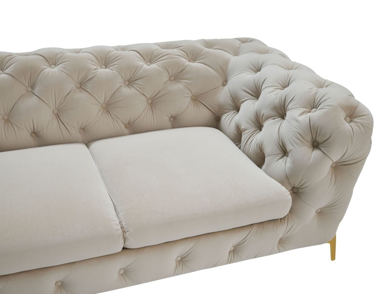 Divani Casa Sheila - Transitional Beige Fabric Loveseat - Image 4