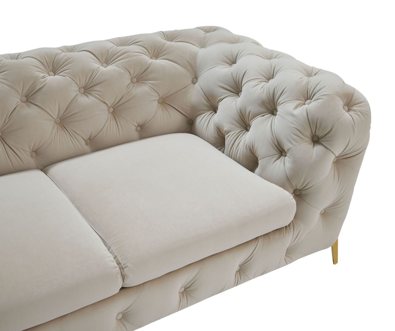Divani Casa Sheila - Transitional Beige Fabric Loveseat - Image 5