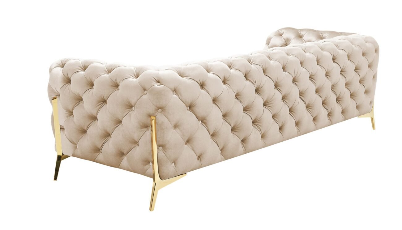Divani Casa Sheila - Transitional Light Beige Fabric Sofa - Image 2