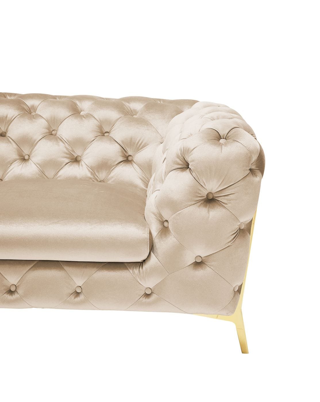 Divani Casa Sheila - Transitional Light Beige Fabric Sofa - Image 3