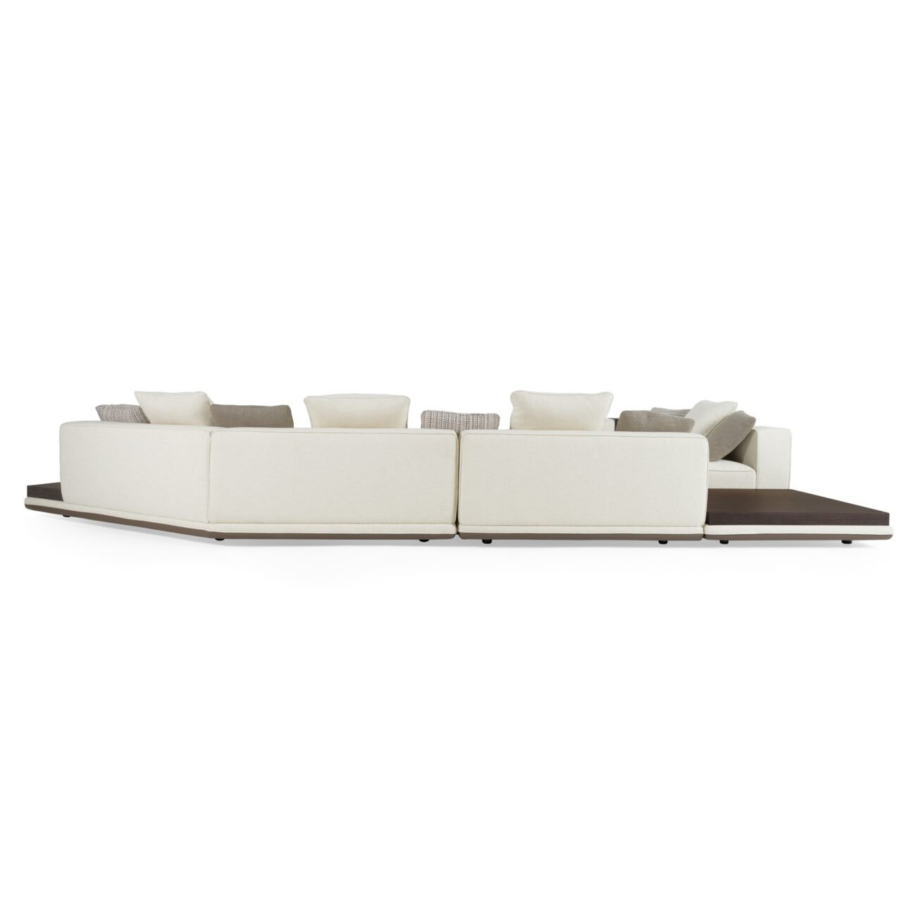 Lamod Siret - Modern Ivory Fabric Modular Sectional W/ Coffee Table - Image 5