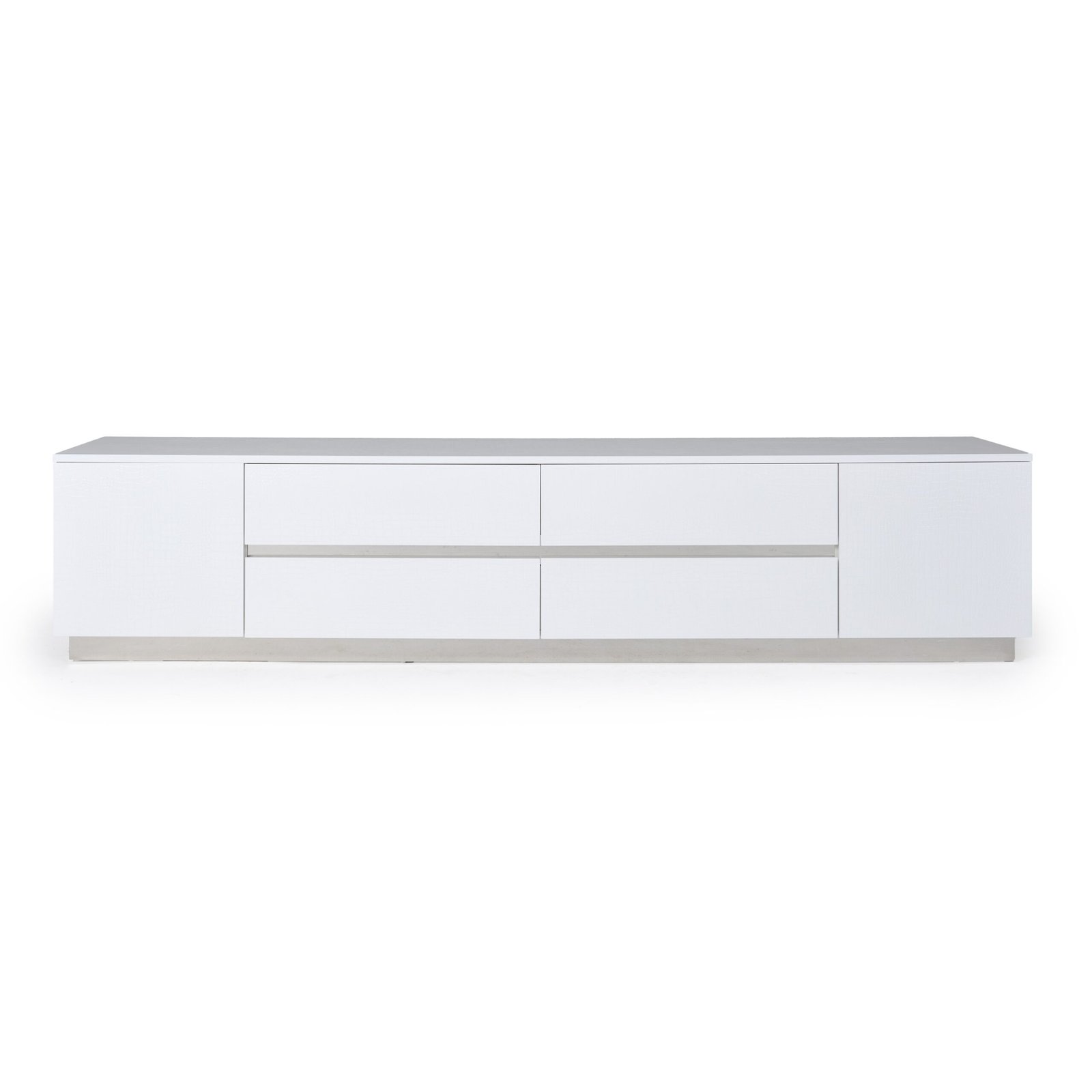 A&X Skyline Modern White Crocodile TV Stand - Image 3