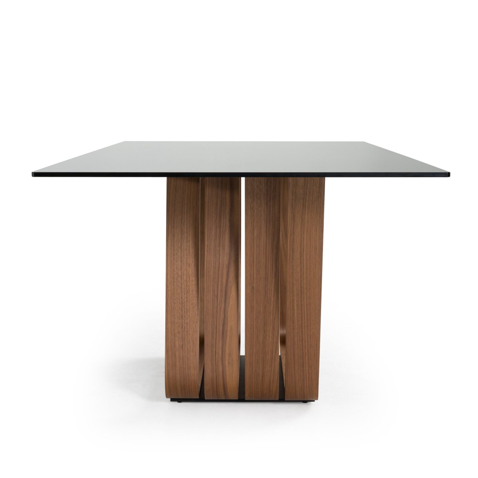 Modrest Solvang - Contemporary - Grey Glass + Walnut Rectangular Dining Table - Image 5