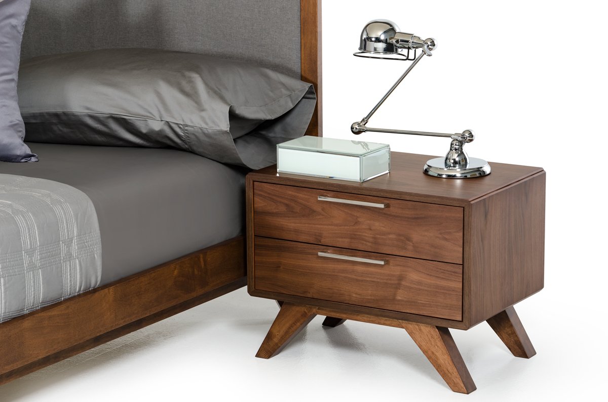 Nova Domus Soria Mid-Century Grey & Walnut Bedroom Set - Image 3