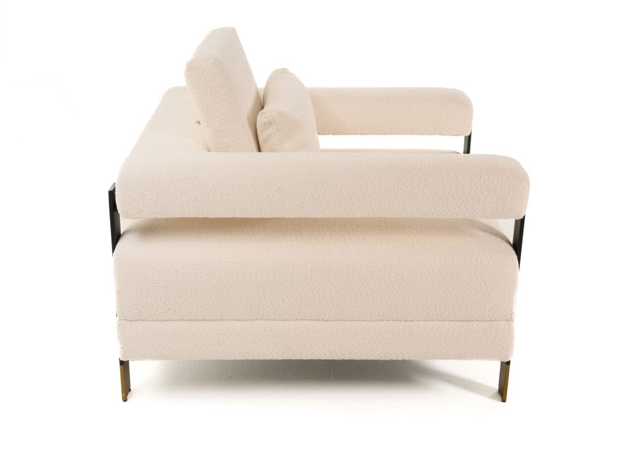 Divani Casa Stratford - Modern Off-White Fabric Accent Chair - Image 2