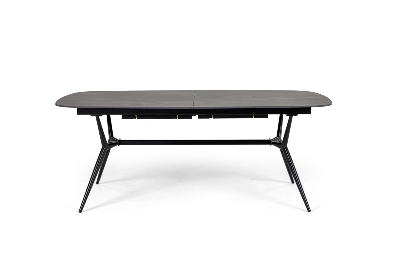 Modrest Suzie - Modern Ceramic + Black Ash Extendable Dining Table