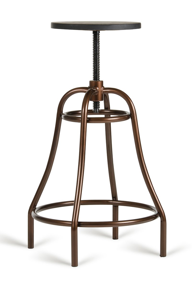 Modrest Fritch Modern Black & Bronze Bar Stool - Image 3
