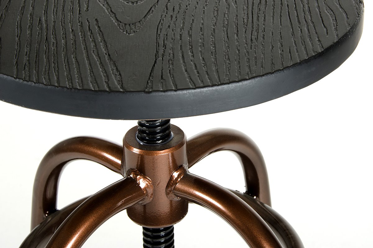 Modrest Fritch Modern Black & Bronze Bar Stool - Image 5