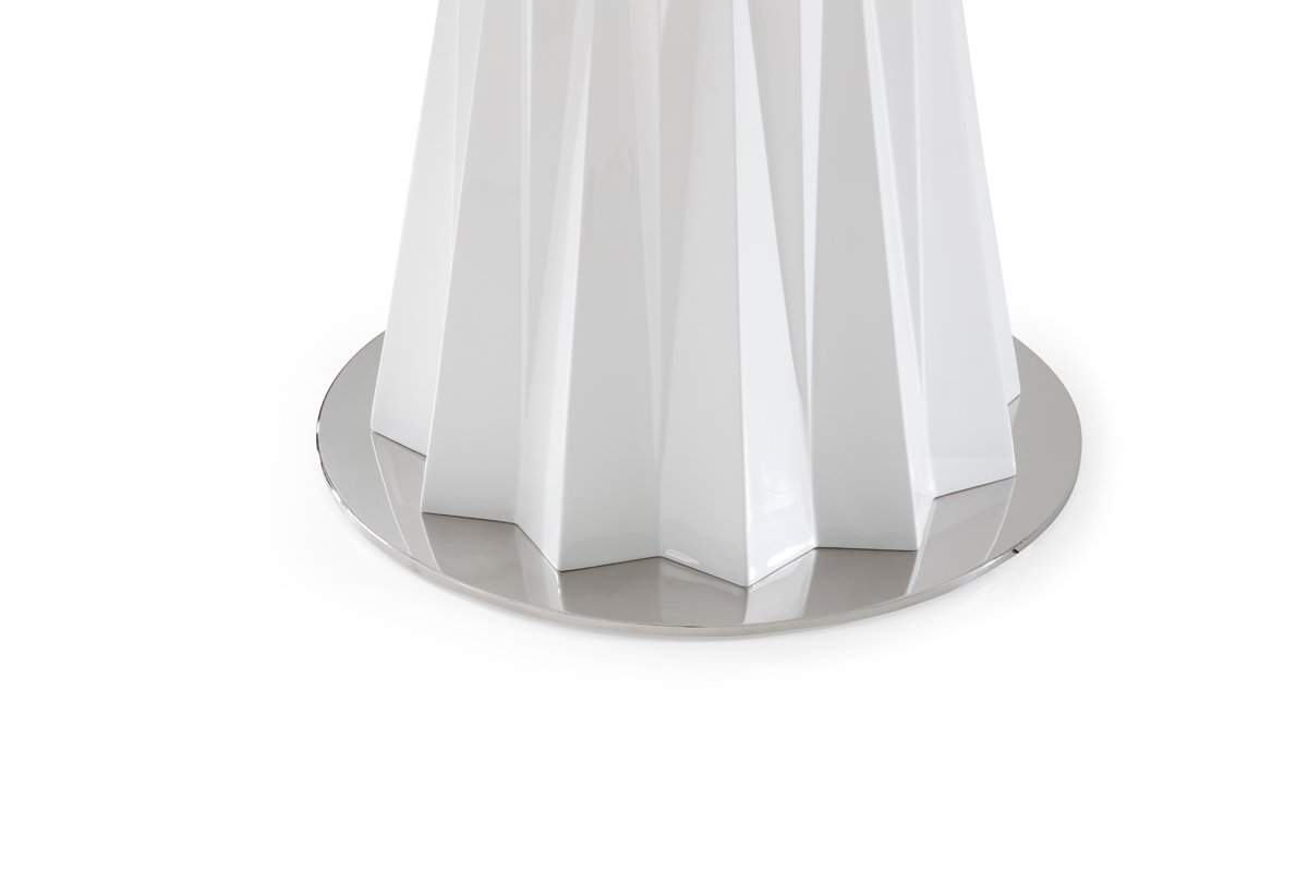 Modrest Cabaret Modern White Round Dining Table - Image 2