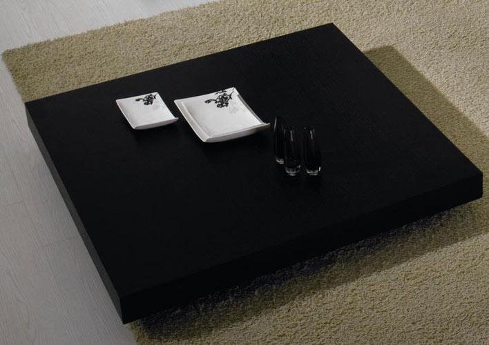T35 - Modern Black Genuine Leather Sectional Sofa with Light - Image 4