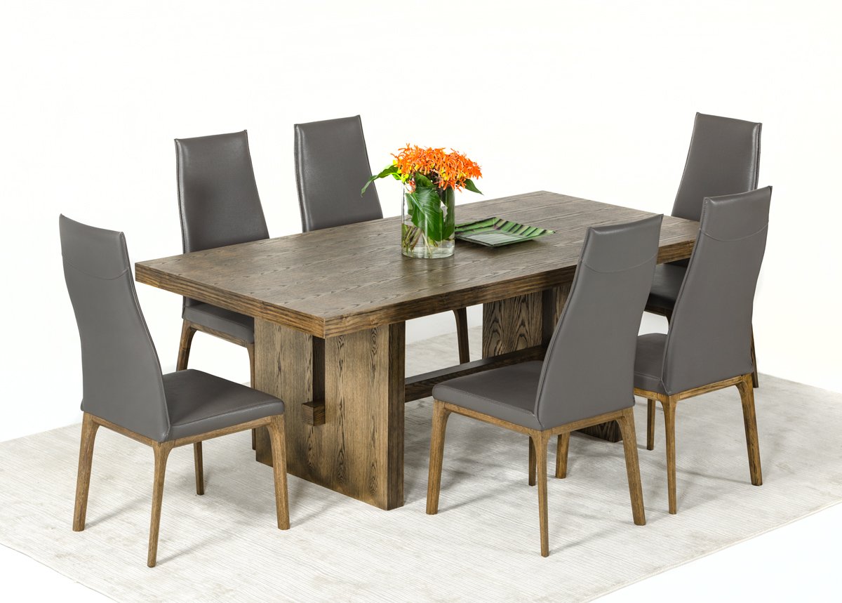 Modrest Cologne Modern White Wash Oak Dining Table - Image 2