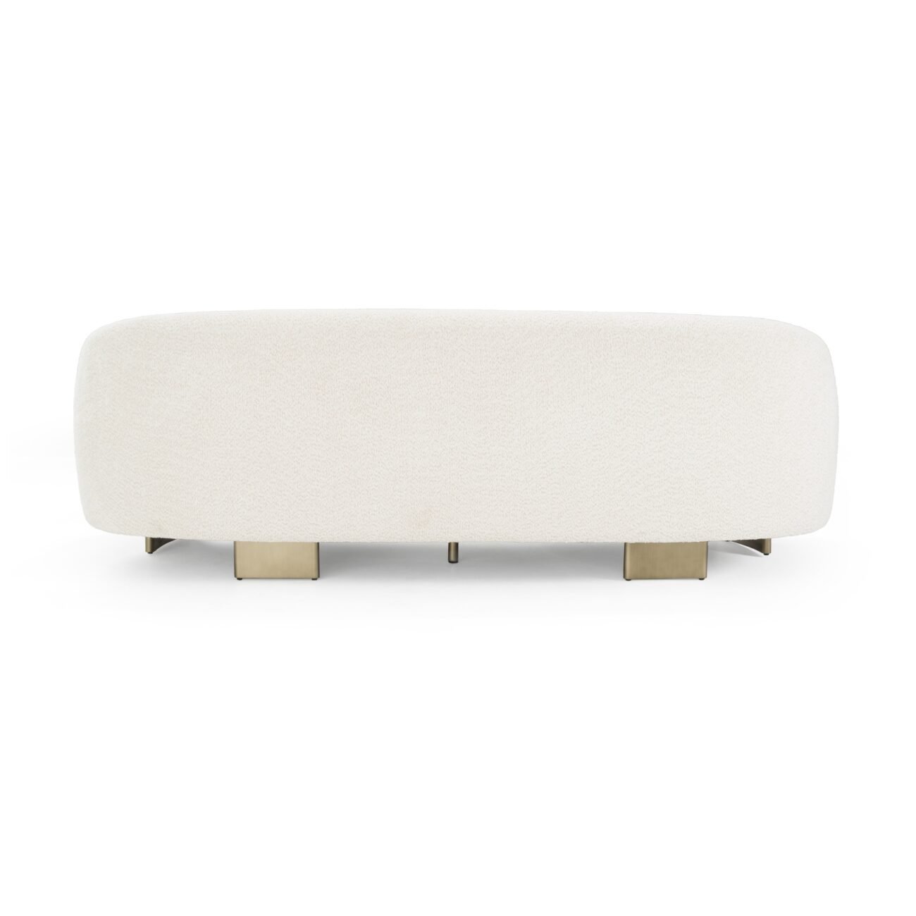 Divani Casa Thrive - Modern Beige Fabric + Antique Brass Sofa - Image 3