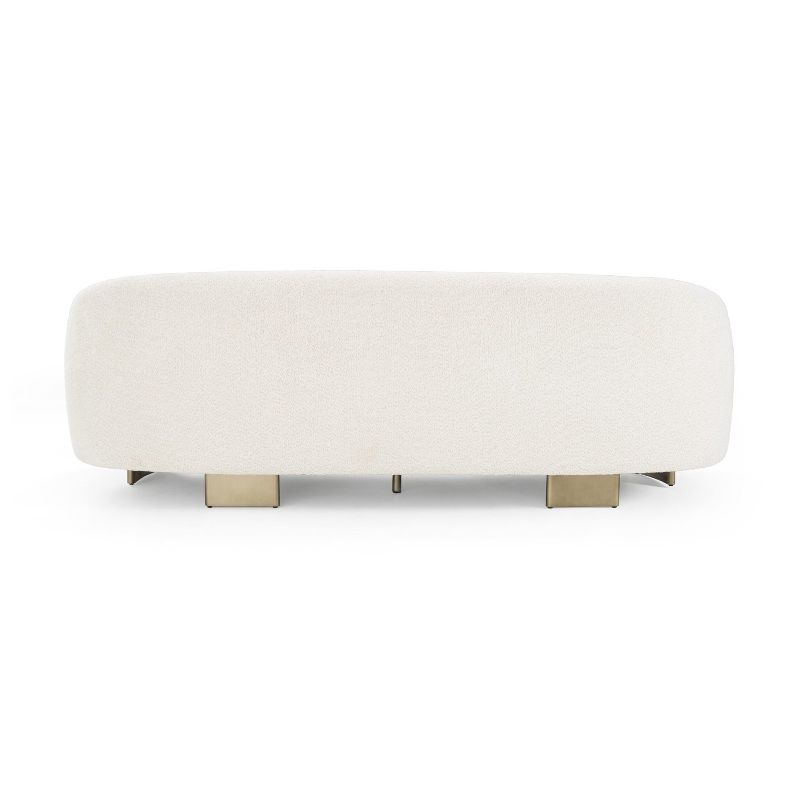 Divani Casa Thrive - Modern Beige Fabric + Antique Brass Sofa - Image 3
