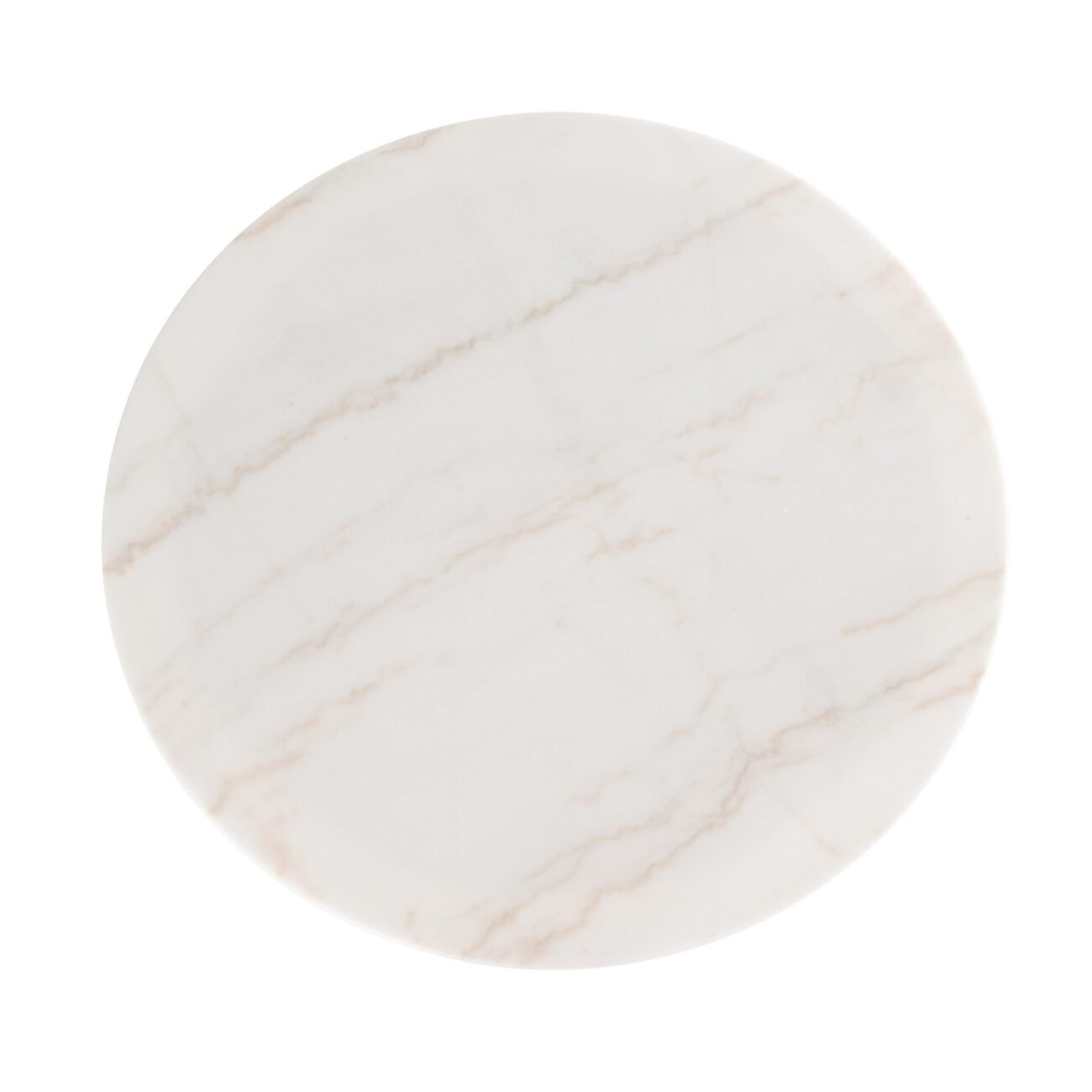 Modrest Tilly - Glam White Marble + Gold Round Dining Table - Image 2