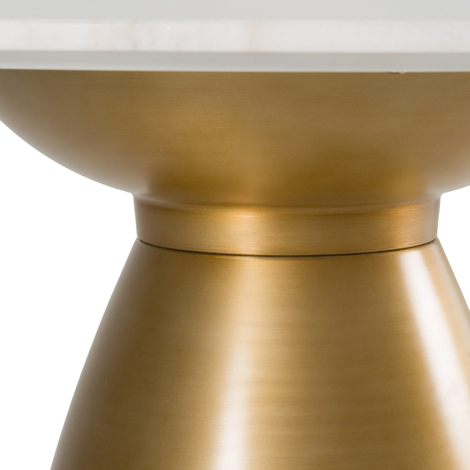 Modrest Tilly - Glam White Marble + Gold Round Dining Table - Image 4