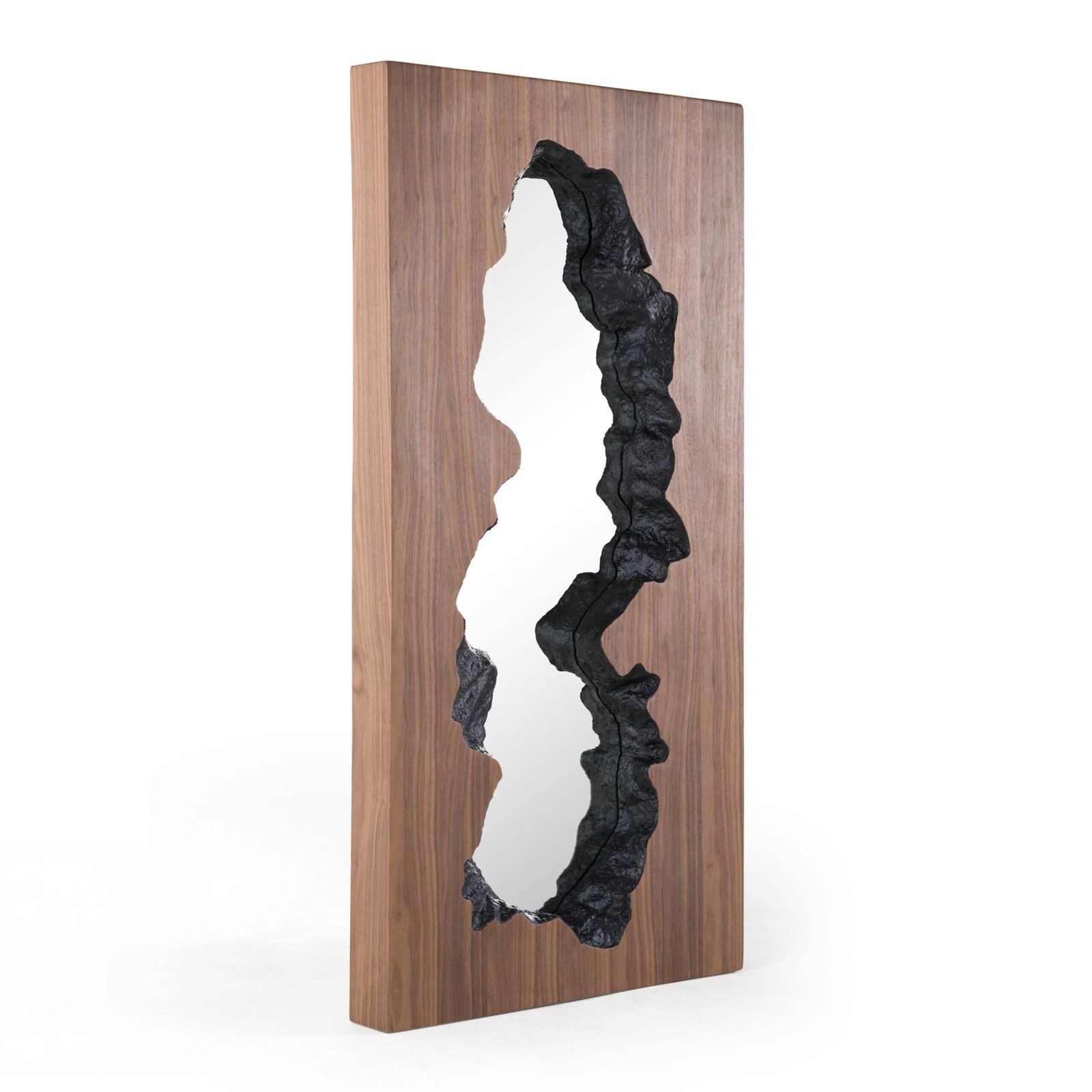Modrest Timber - Modern Walnut Leaning Floor Mirror