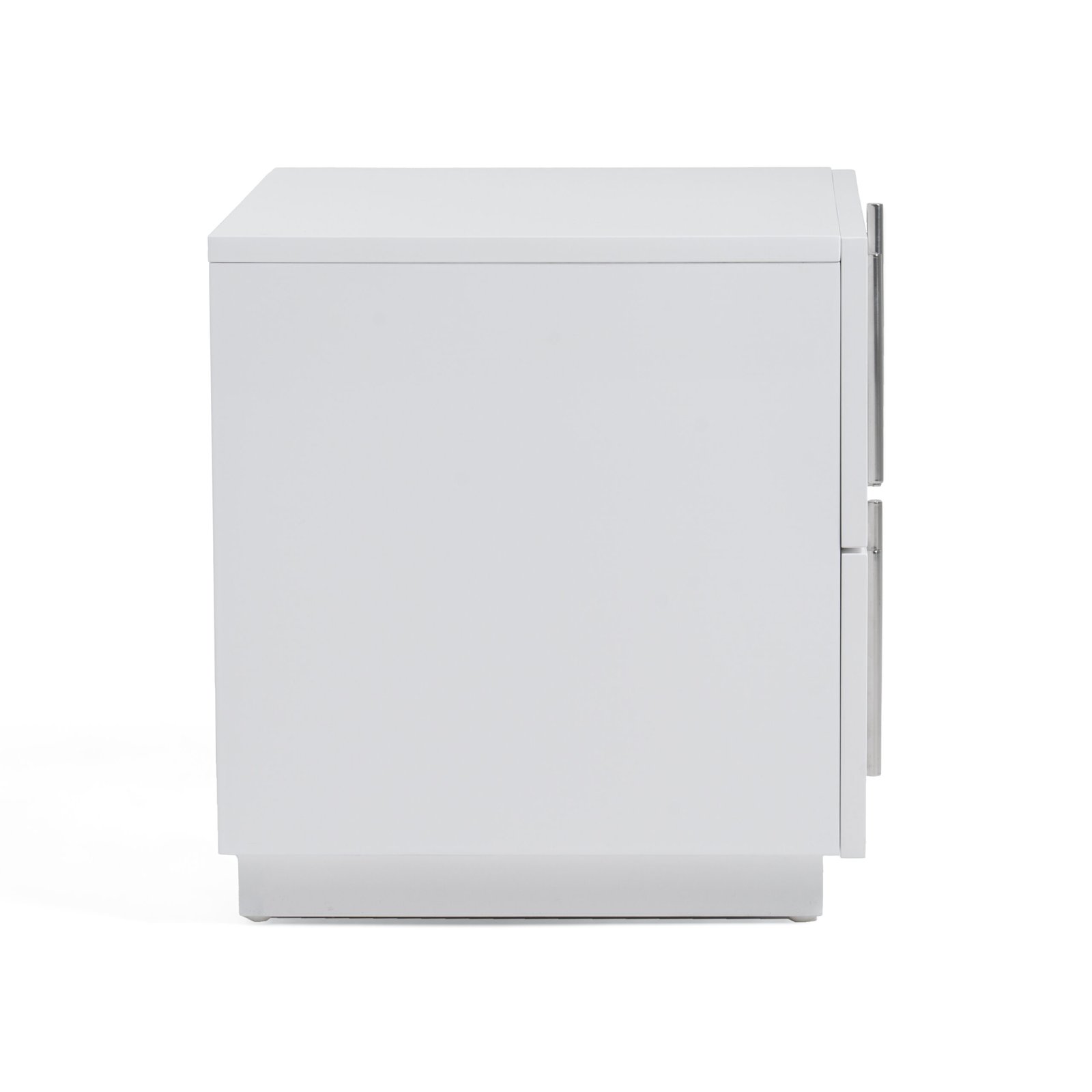 Modrest Token - Modern White & Stainless Steel Nightstand - Image 3