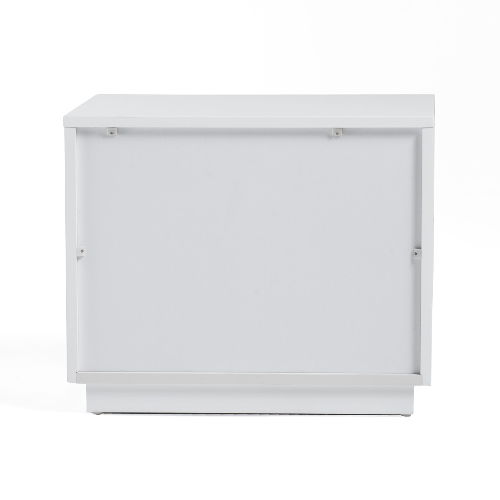 Modrest Token - Modern White & Stainless Steel Nightstand - Image 4
