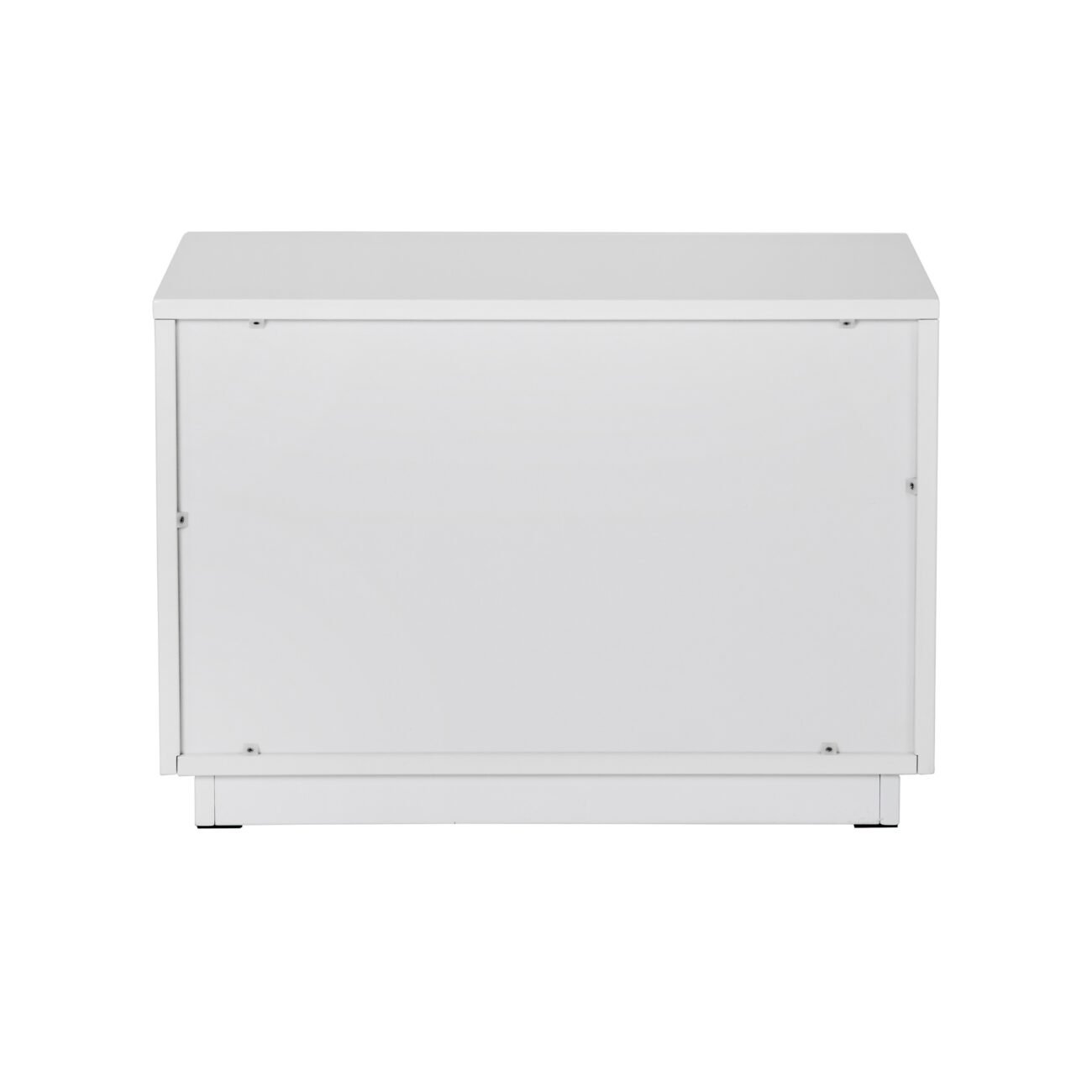 Modrest Token - Modern White & Stainless Steel Large Nightstand - Image 3