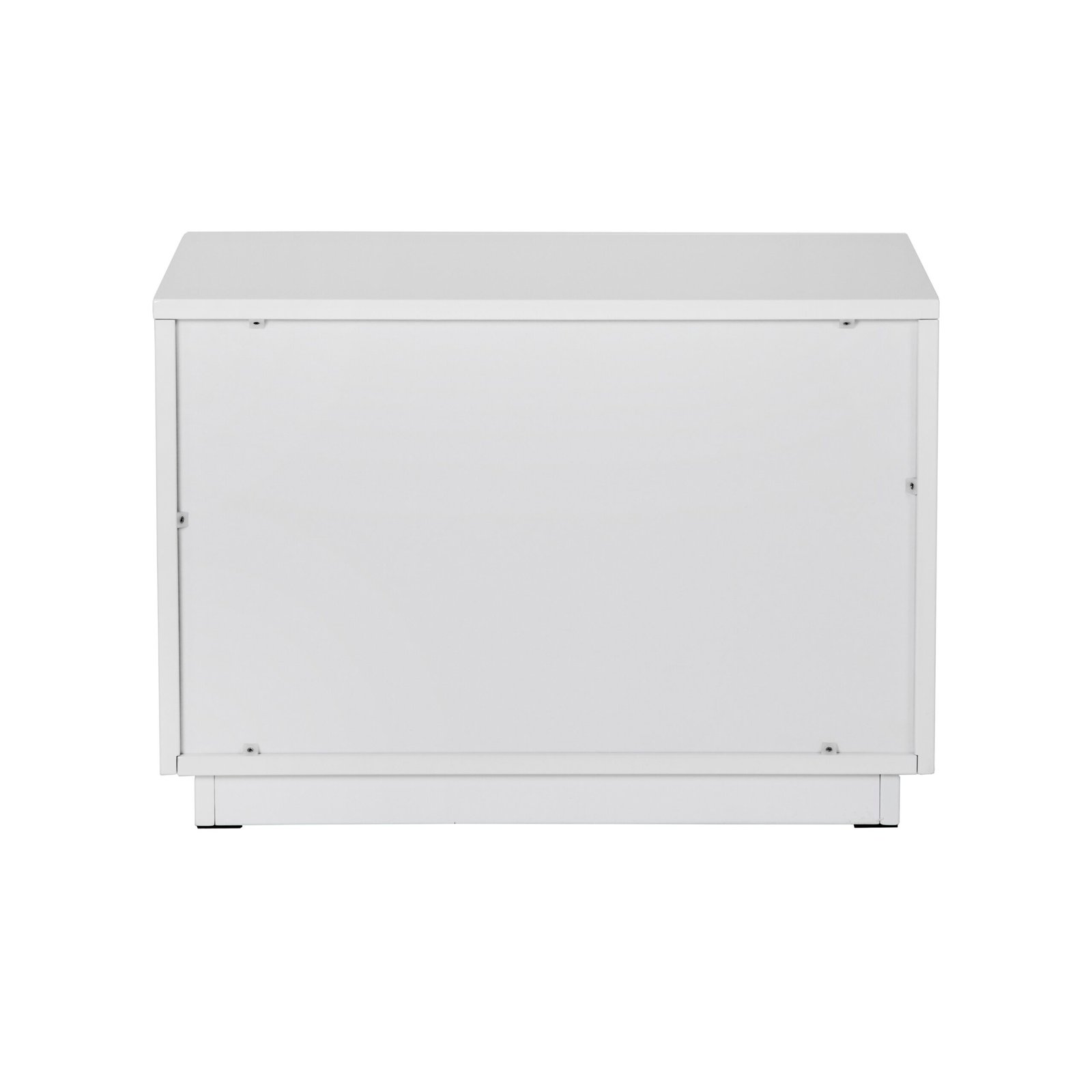 Modrest Token - Modern White & Stainless Steel Large Nightstand - Image 3