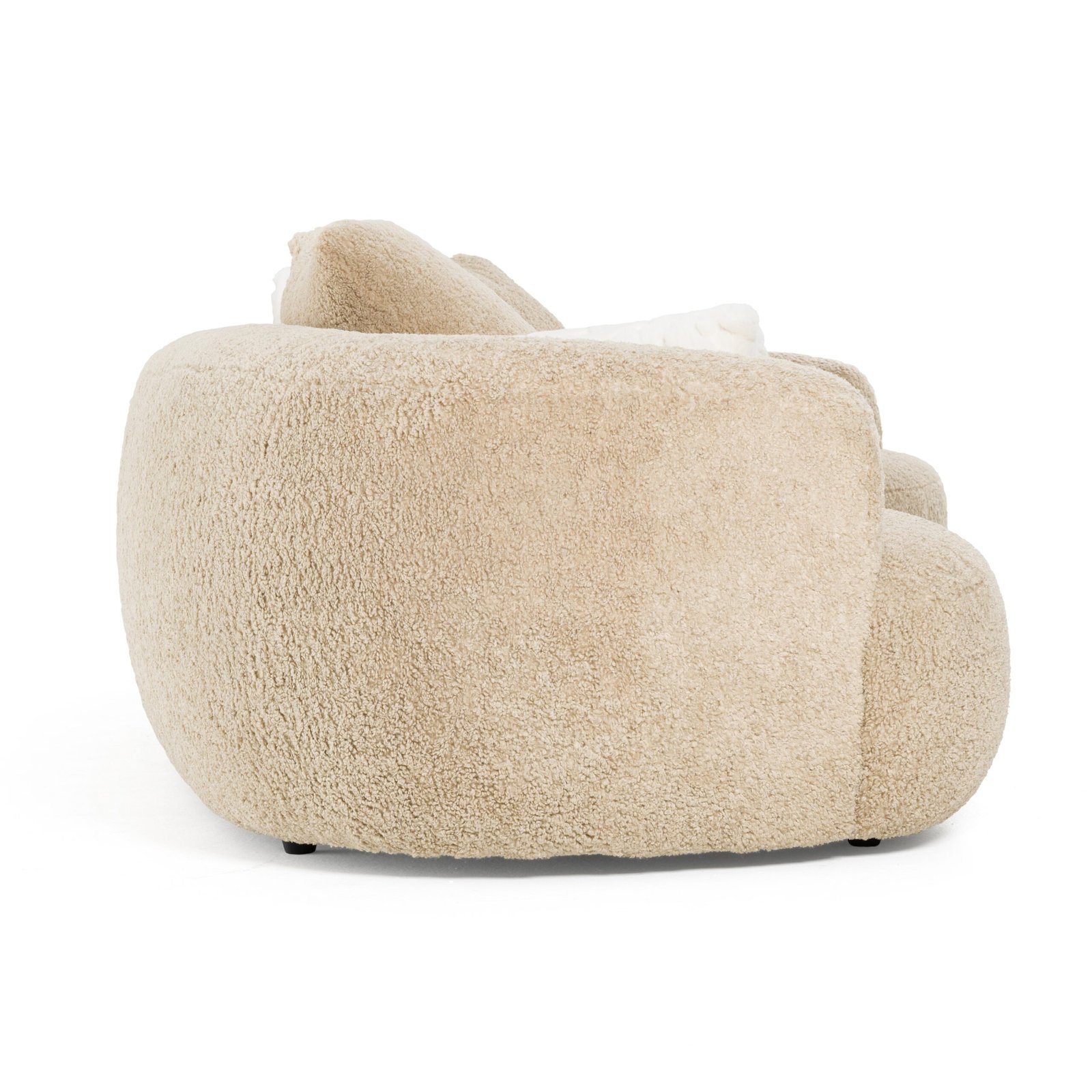 Divani Casa Trevor - Modern Tan Fabric Curved Sectional - Image 2
