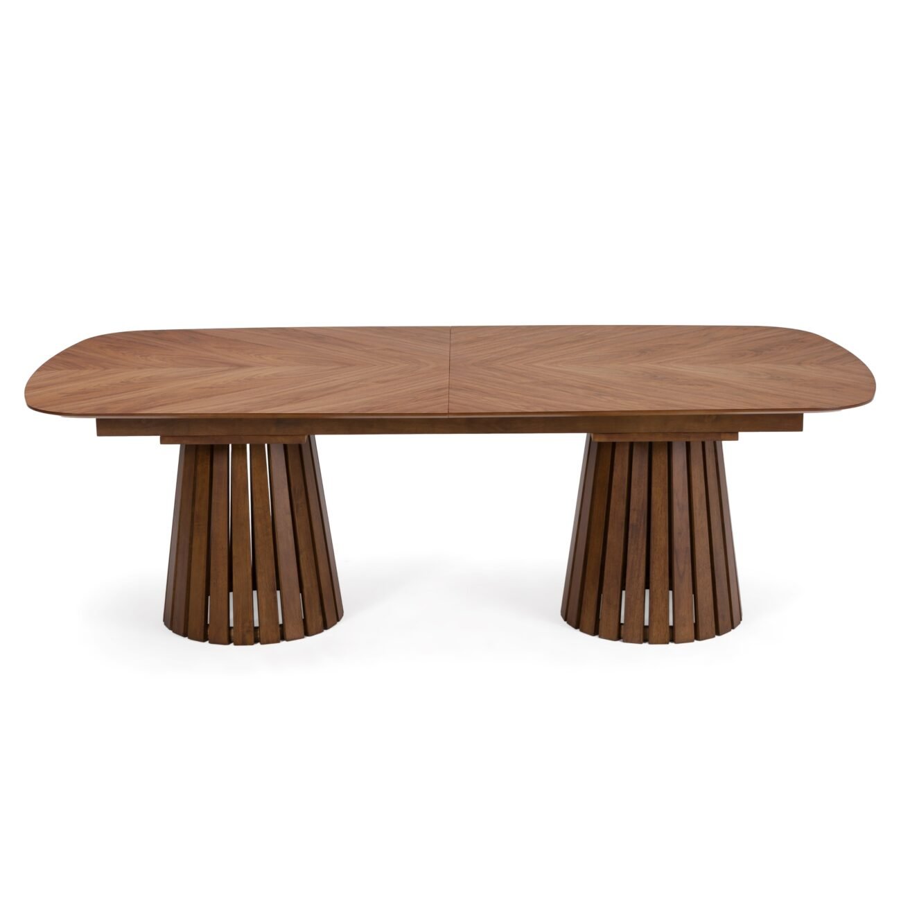 Modrest Truman - Mid-Century Modern Walnut Extendable Dining Table - Image 3