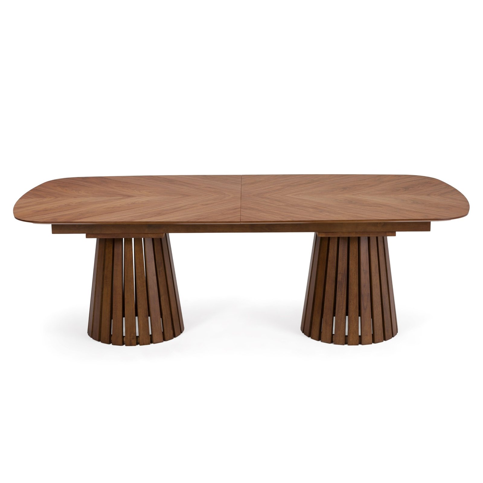 Modrest Truman - Mid-Century Modern Walnut Extendable Dining Table - Image 3