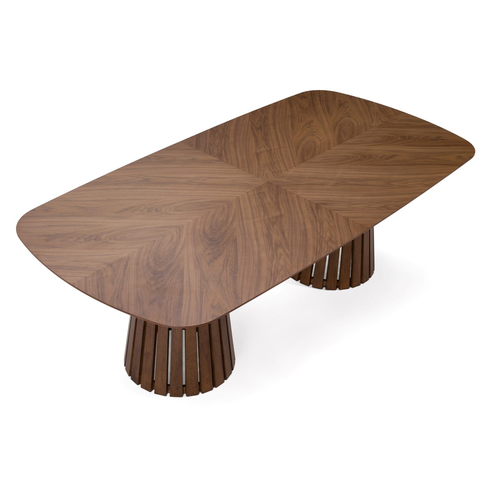 Modrest Truman - Mid-Century Modern Walnut Extendable Dining Table - Image 4