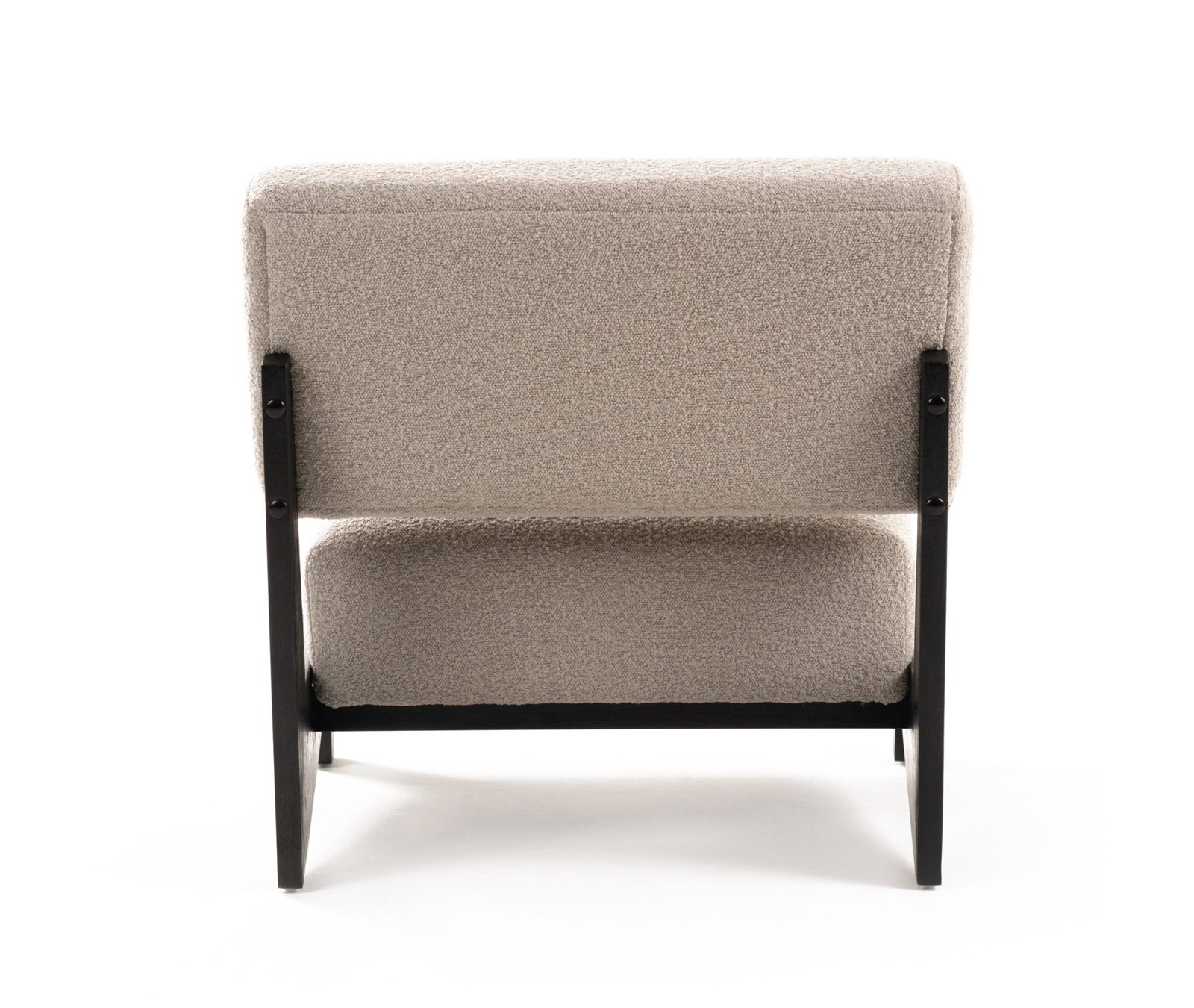 Modrest Tucker - Mid-Century Modern Light Grey Fabric + Black Walnut Accent Chair - Image 3