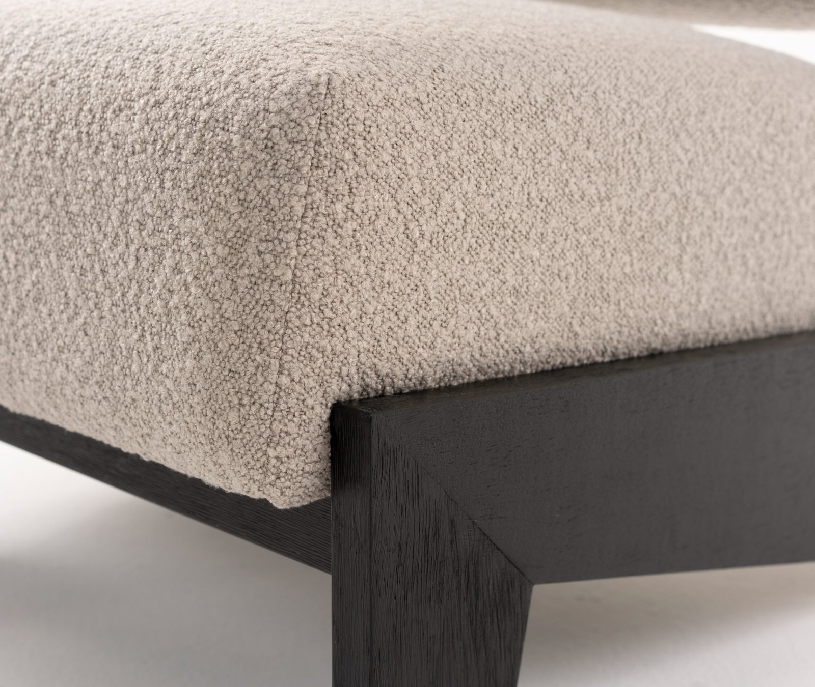 Modrest Tucker - Mid-Century Modern Light Grey Fabric + Black Walnut Accent Chair - Image 2