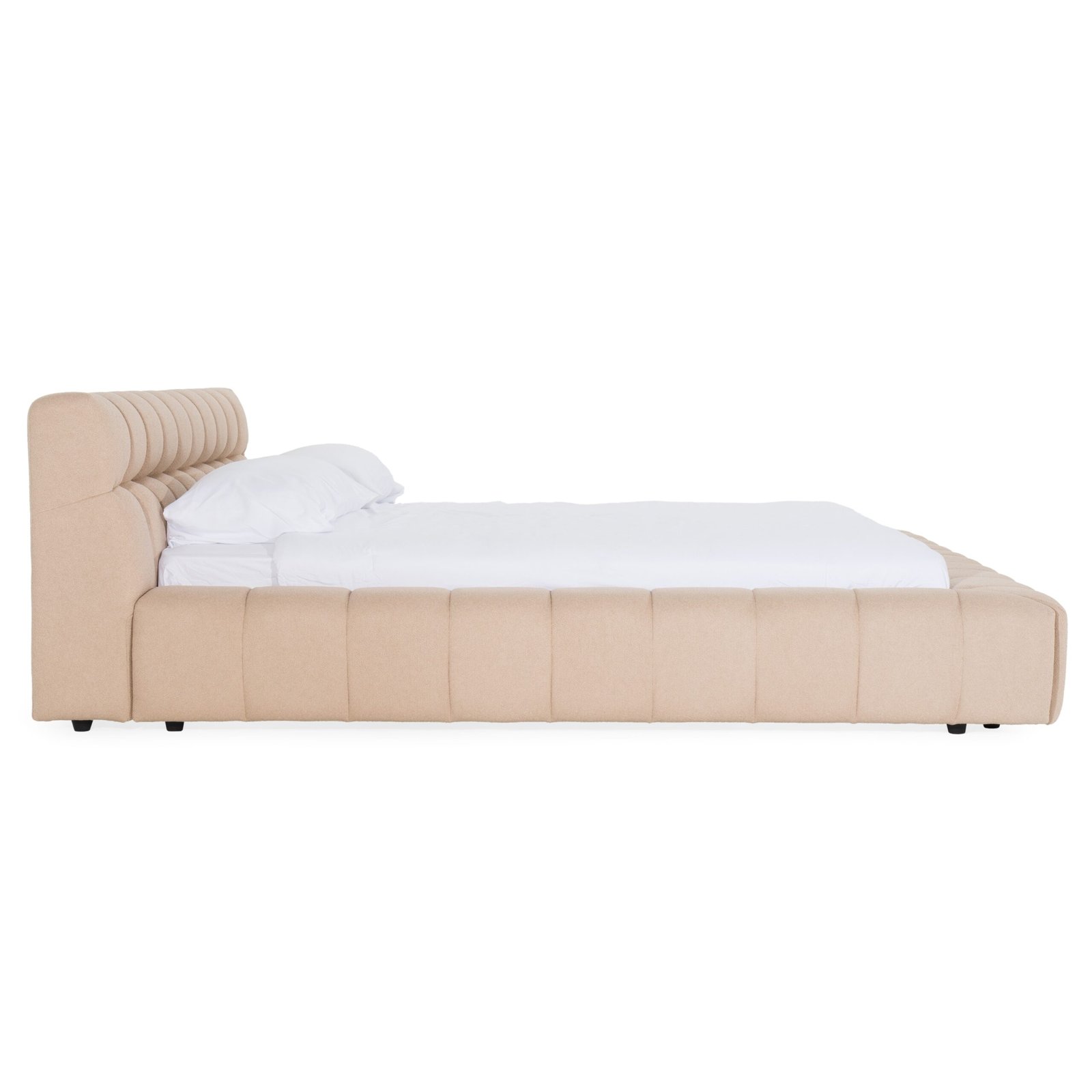 Divani Casa Tyree - Modern Tufted Sand Fabric Bed - Image 2