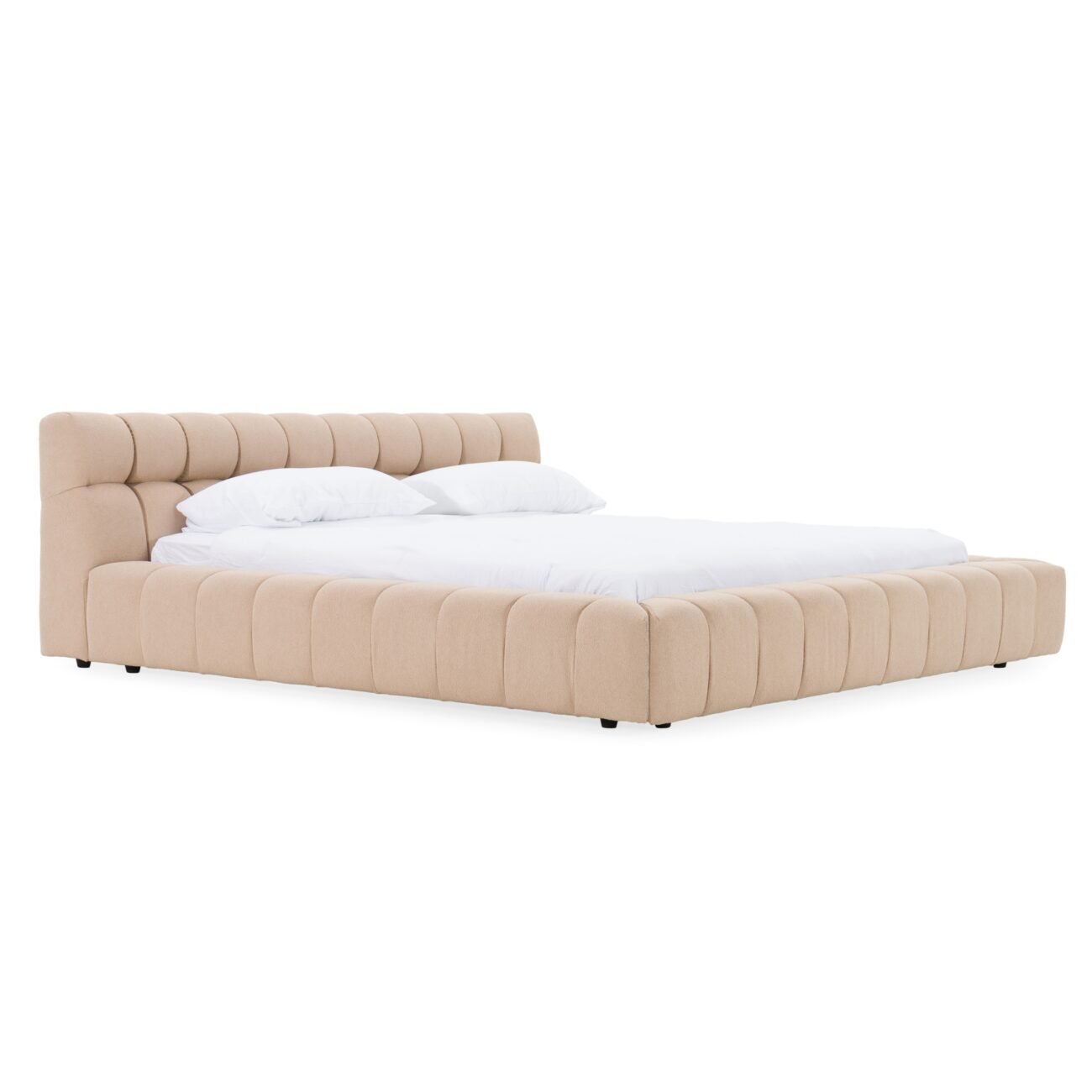 Divani Casa Tyree - Modern Tufted Sand Fabric Bed - Image 5
