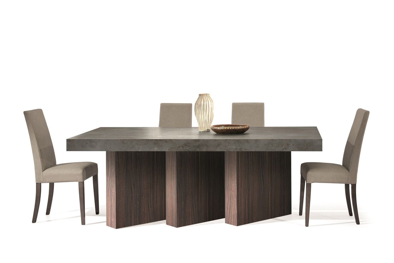 Nova Domus Amsterdam - Modern Grey Volcano & Eucalyptus Oak Dining Table - Image 2