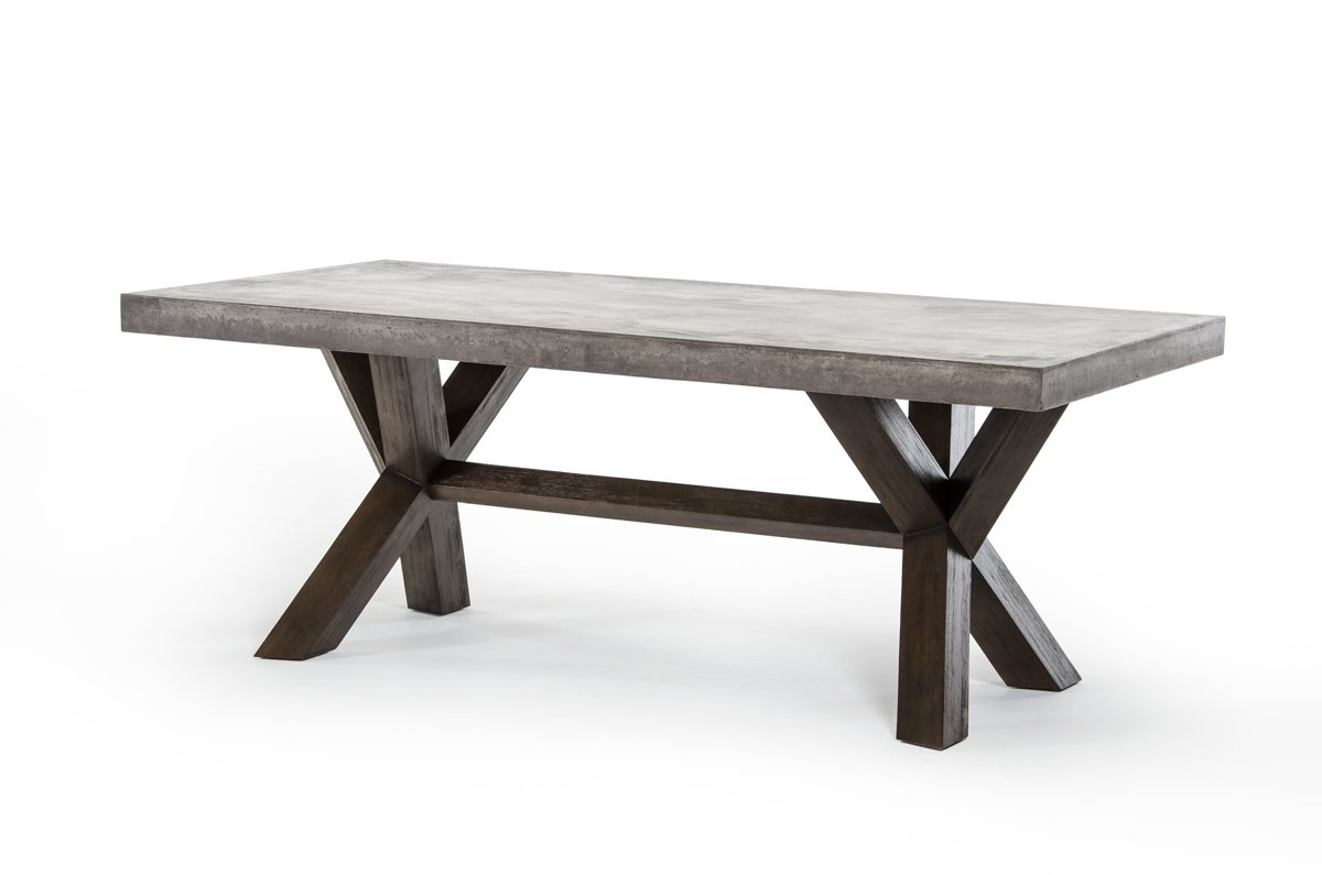 Modrest Urban Concrete Rectangular Dining Table - Image 3