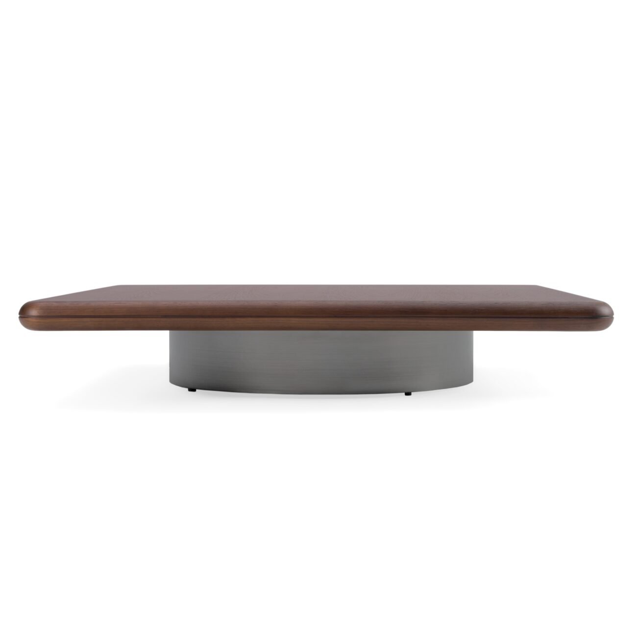 Modrest Valley - Modern Walnut + Titanium Coffee Table Set - Image 2
