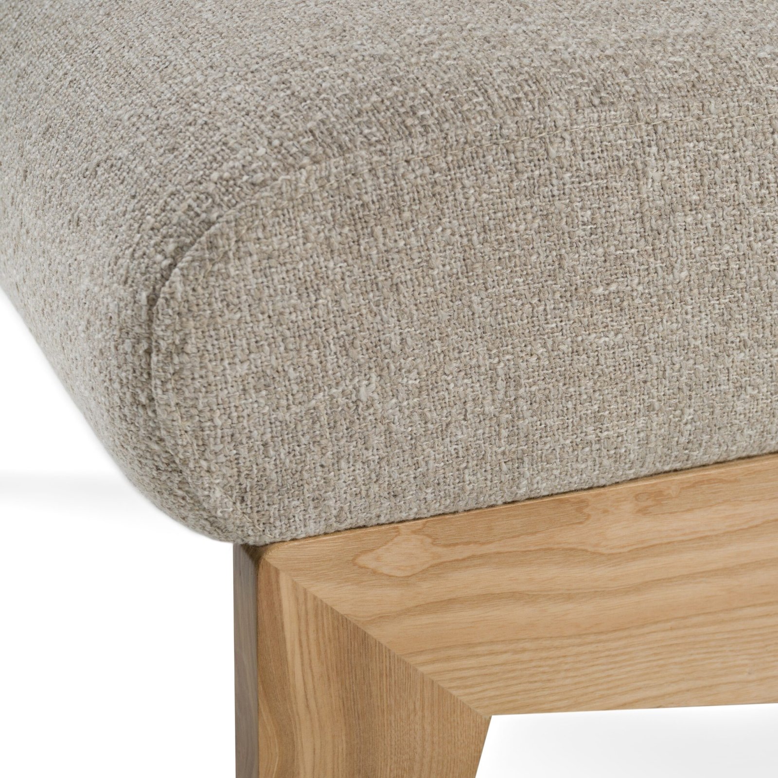 Divani Casa Vance - Modern Sand Fabric + Wood Accent Chair - Image 5