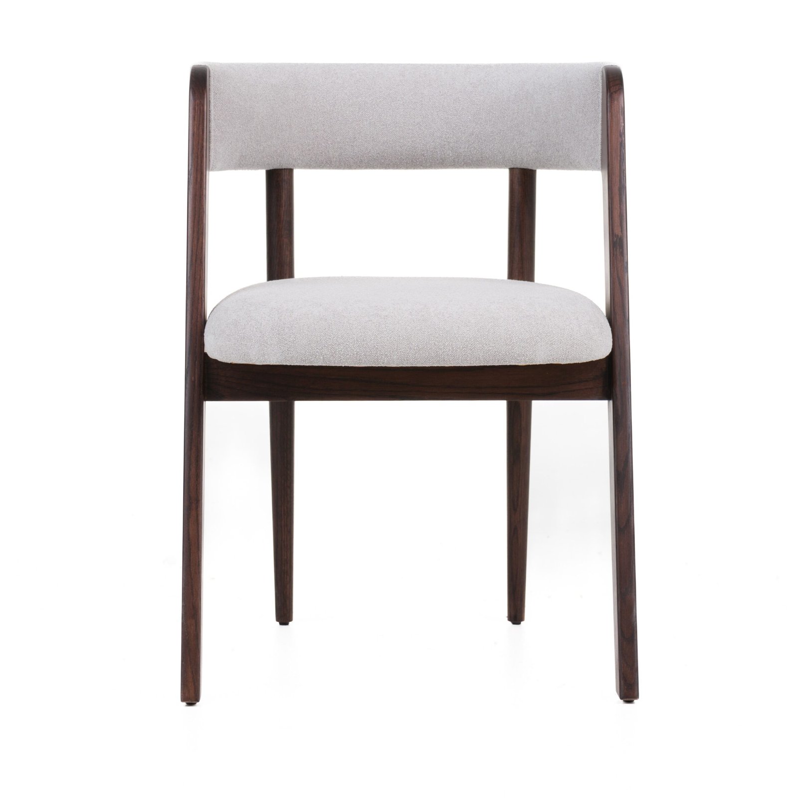 Modrest Vegas - Modern Light Grey + Walnut Oak Dining Chair (Set of 2) - Image 2