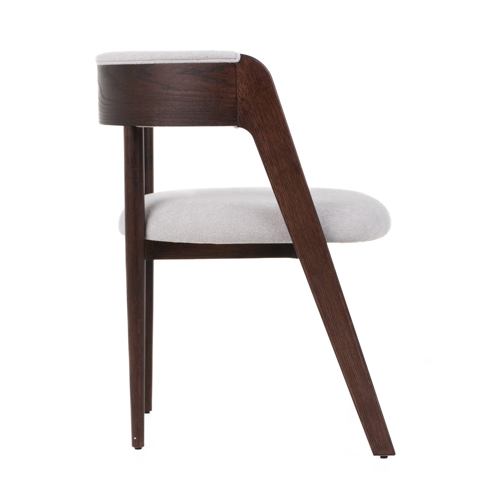 Modrest Vegas - Modern Light Grey + Walnut Oak Dining Chair (Set of 2) - Image 4