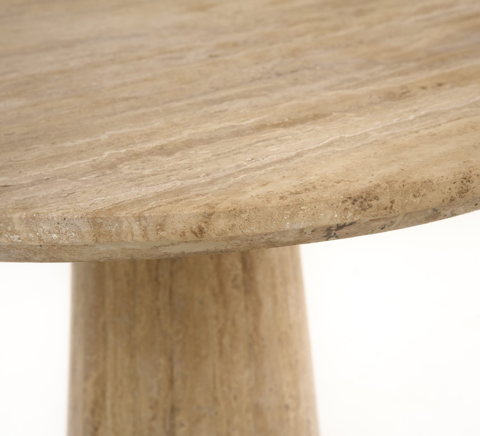 Modrest Velma - Modern Travertine Marble Round Dinette Table - Image 2