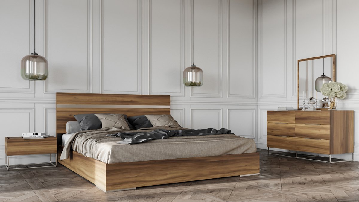 Nova Domus Lorenzo Italian Modern Light Oak 4-Piece Bedroom Set - Image 5