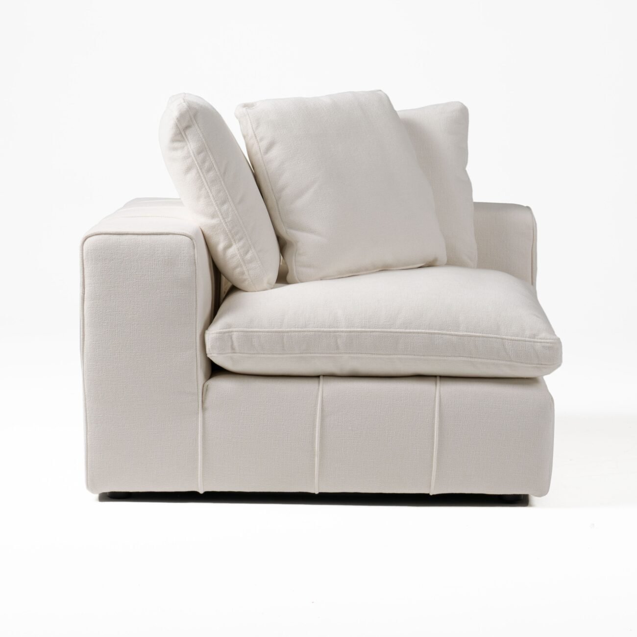 Divani Casa Vicki - Modern Off-White Fabric Modular Sectional Sofa - Image 3