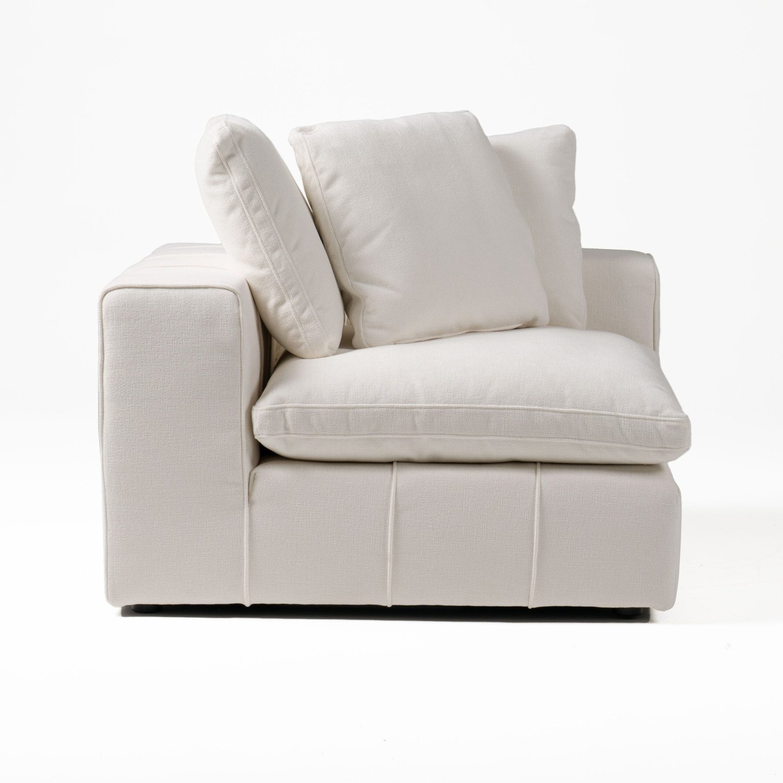 Divani Casa Vicki - Modern Off-White Fabric Modular Sectional Sofa - Image 3