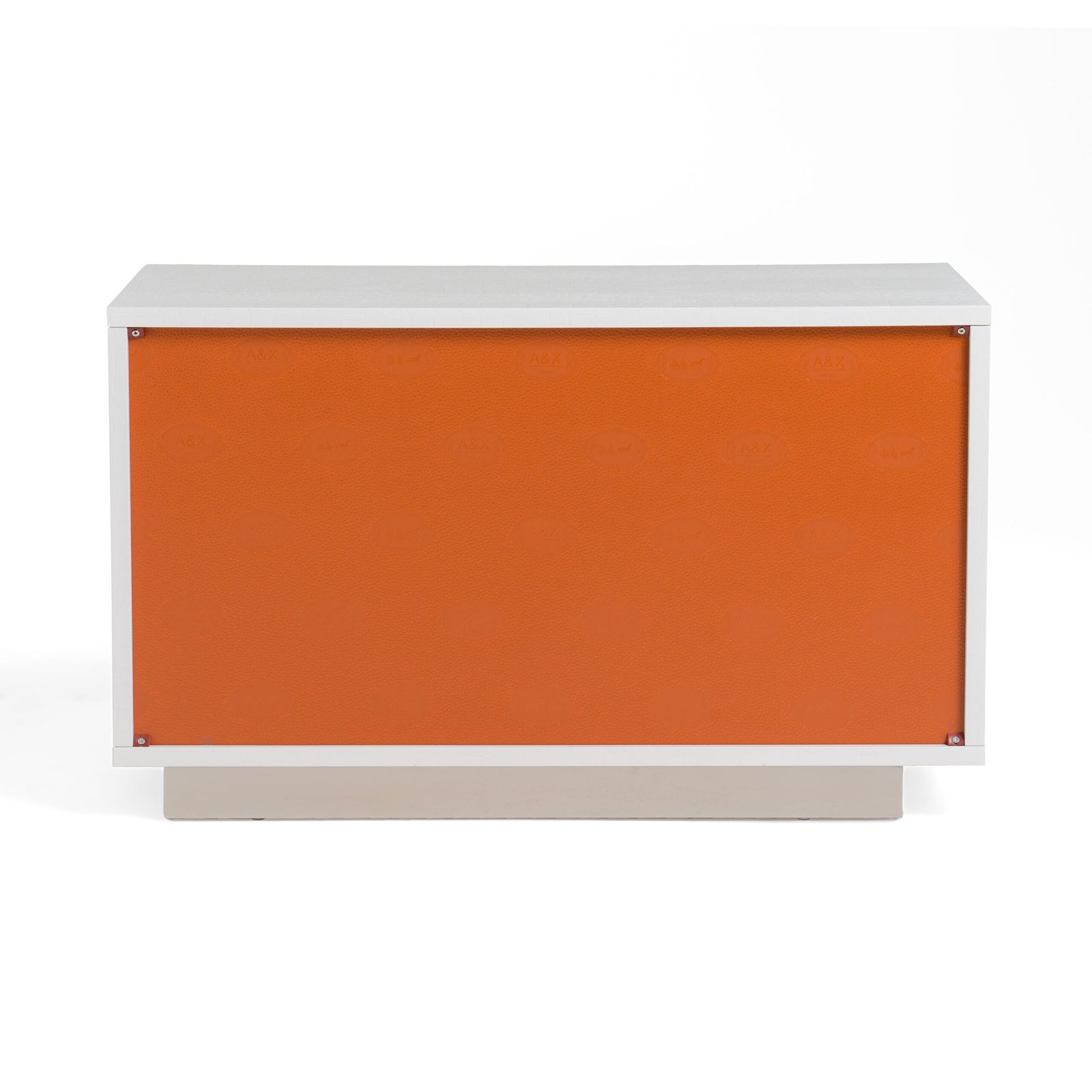 A&X Victoria Modern White Crocodile Nightstand - Image 5