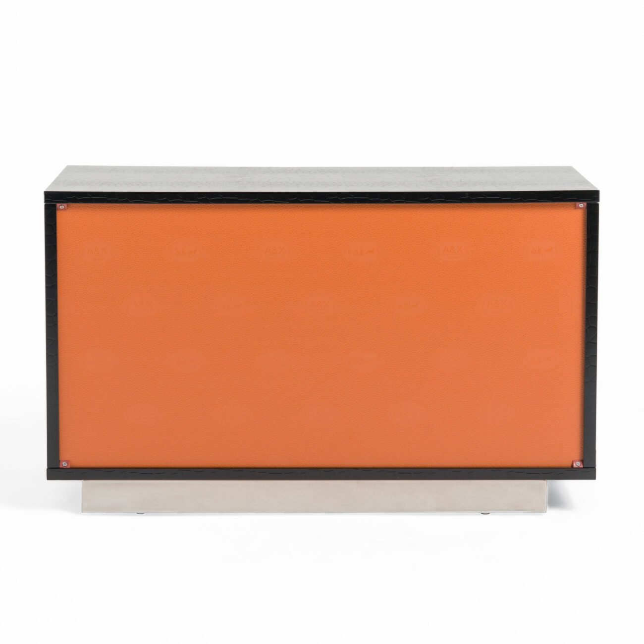 A&X Victoria Modern Black Crocodile Nightstand - Image 5