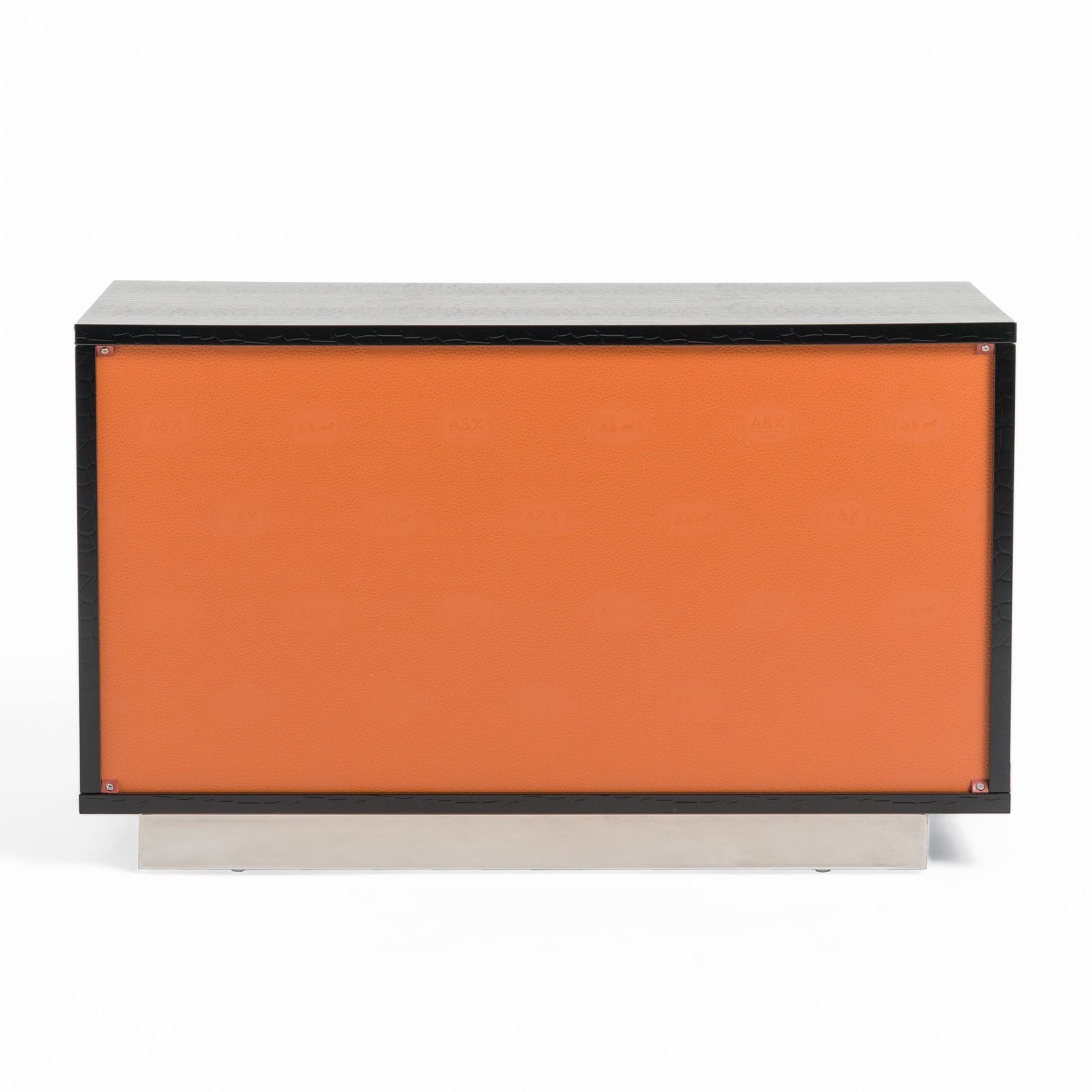 A&X Victoria Modern Black Crocodile Nightstand - Image 5