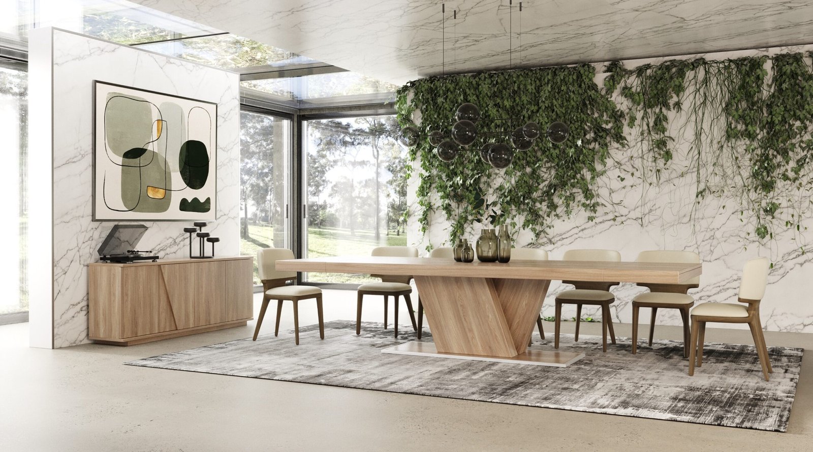 Nova Domus Victoria - Italian Modern Walnut Caracalla Extendable Dining Table - Image 3
