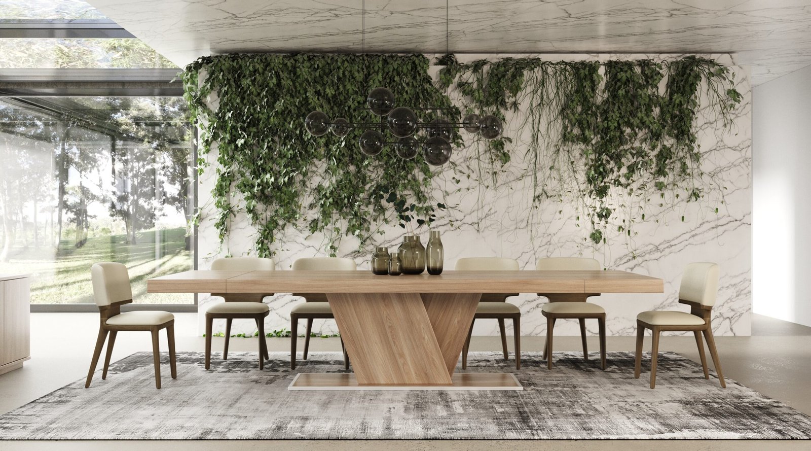 Nova Domus Victoria - Italian Modern Walnut Caracalla Extendable Dining Table - Image 2