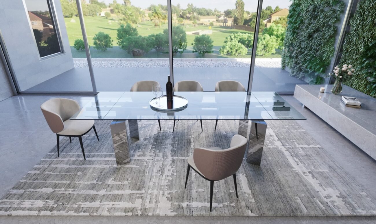 Modrest Viking - Modern Extendable Glass Dining Table - Image 3